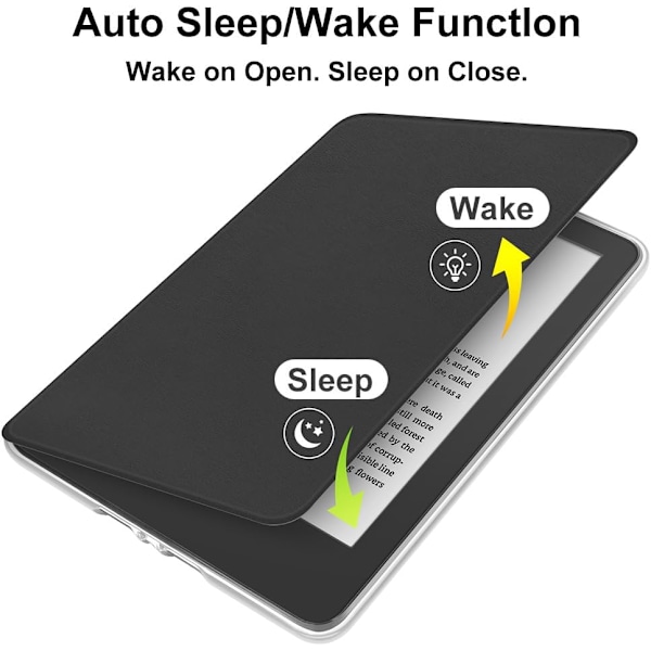 7-tommer Kindle Paperwhite Etui (12. generation - 2024), Ultraklar, Blød, Fleksibel, Klar, Klar, Sleep/Auto-Wake