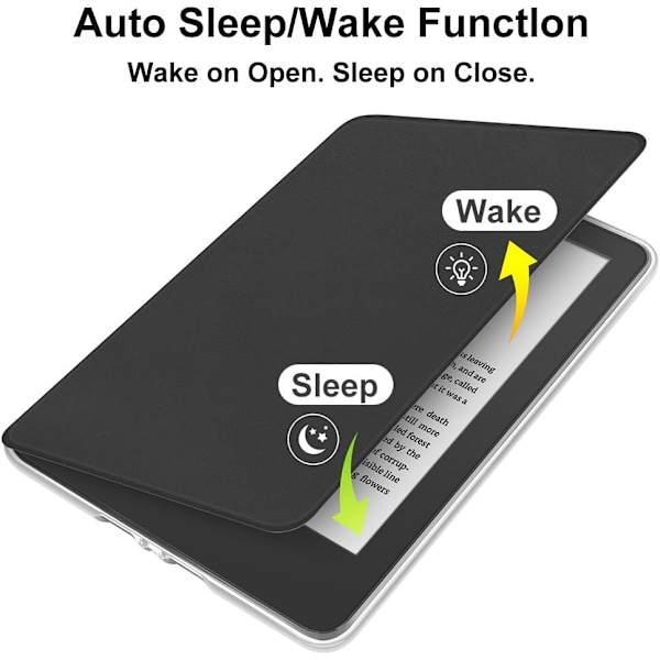 7-tommers Kindle Paperwhite-etui (12. generasjon - 2024), Ultraklart, Mykt, Fleksibelt, Gjennomsiktig, Søvn/Automatisk Vekking