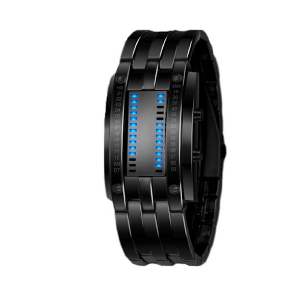 Steel Blue Luminous LED Elektronisk Display Klocka (Svart)(Kvinna)