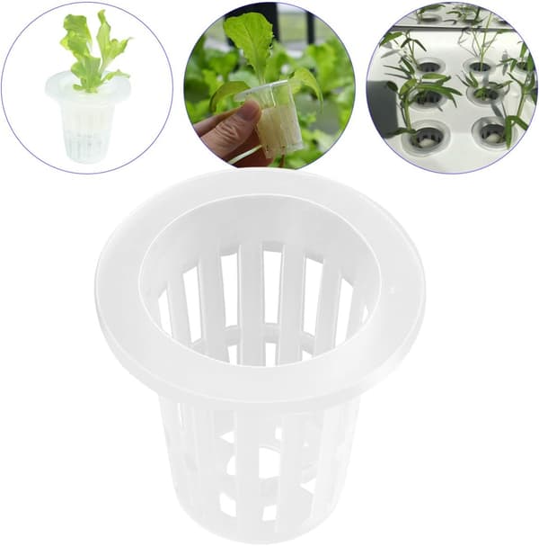 50 st Hydroponiska odlingskorgar i plast, innerdiameter 50 mm