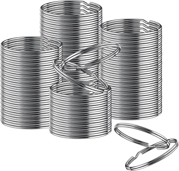 10-pack 2,0*28 mm Nickelförkromade Ringar med Runda Silverstål