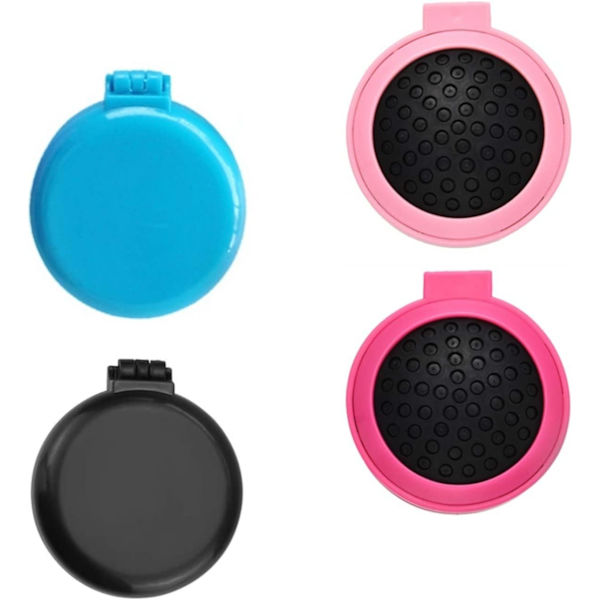 4 stycken (rosa + rosaröd + ljusblå + svart) Vikbar Resespegel Hår