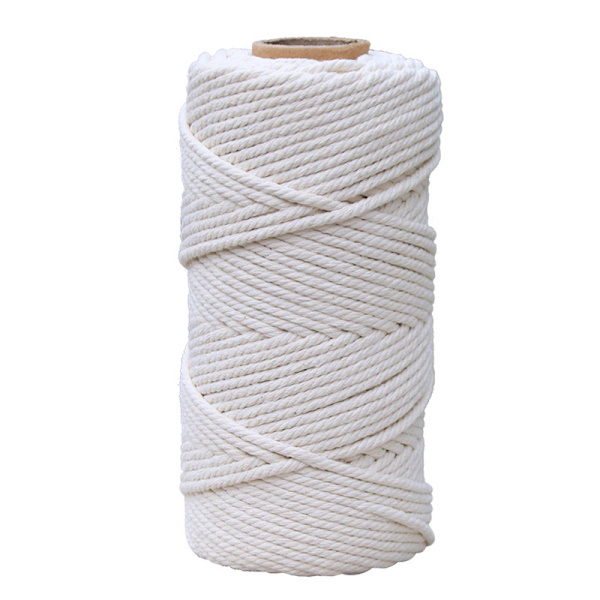 Bagergarn, hvid bomuldstov, flettet reb, DIY flettet
