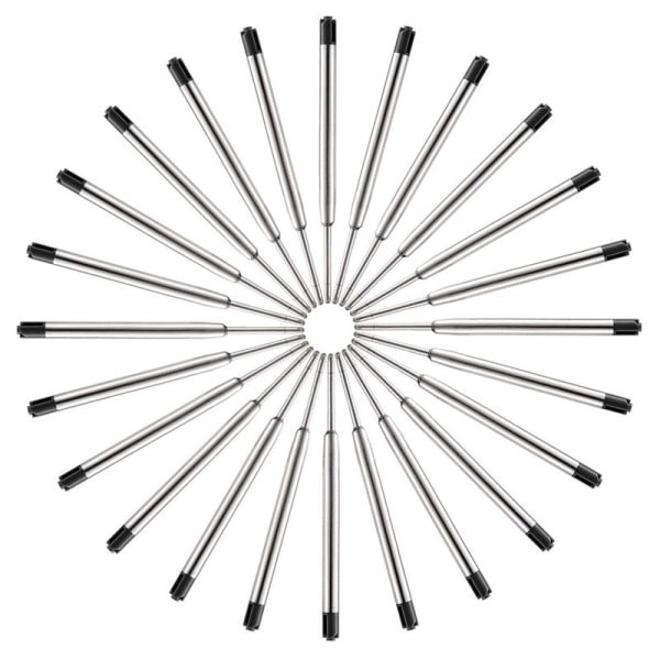 Tatuo 30 stk Utbyttbare Kulepennpatroner Metallpenn