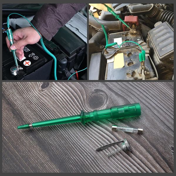 DC 6V/12V/24V Bilstromkrets Tester med Spolekabel og