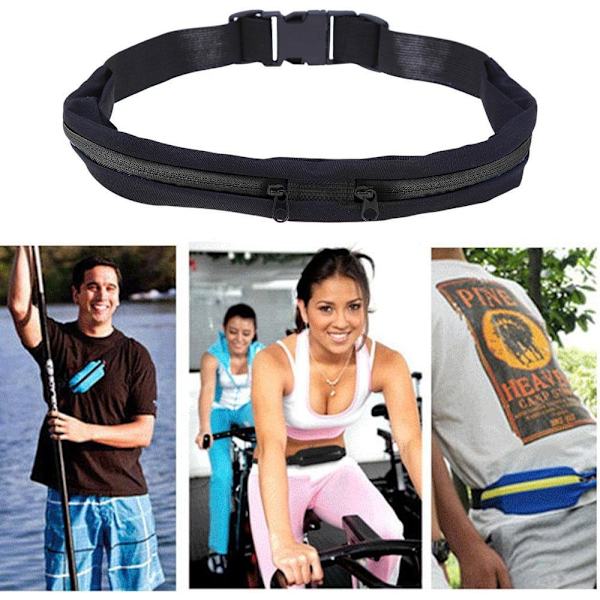 Vattentät Sport Midjeväsk Running Belt, Elastisk Jogging Midja