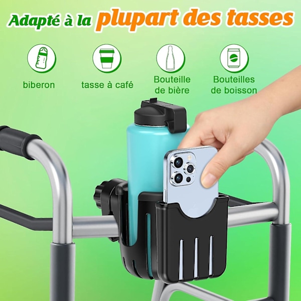 Kopholder til klapvogn, Universal klapvognstilbehør, Baby klapvognsarrangør til Cybex/Yoyo, cykel, kørestol, rollator, elektrisk scooter, gaver til kvinder