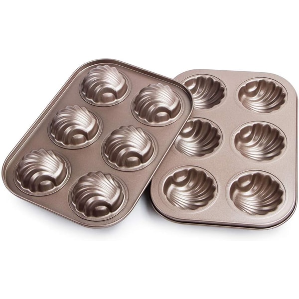 Moulle Madeleine 2-pack Madeleine Bakplåt 6 Hål