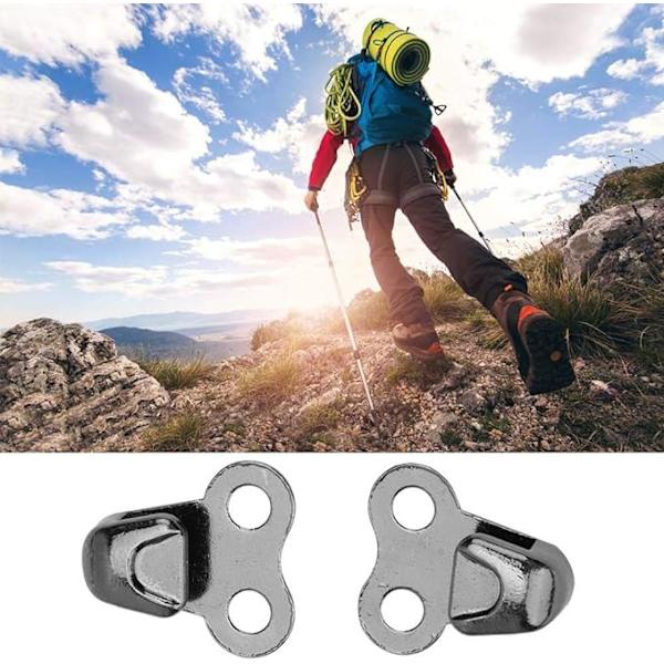 2 Par Alloy Skohäktar med Nitar för Vandringsskor