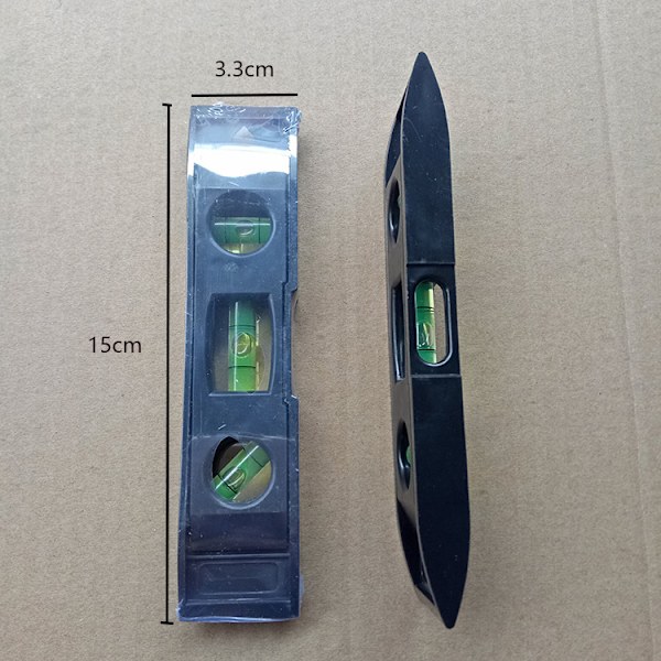 3 stycken (Svart) Magnetisk Torpedolinjal Magnetisk Vattenpass Nivellering