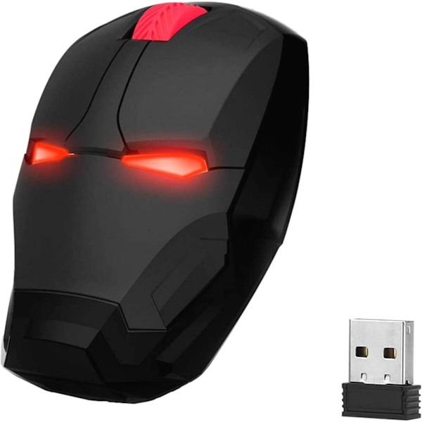 Trådløs Gaming Mus, Ergonomisk, 2.4G, Bærbar, til Computer, Lydløs Klik med USB Modtager