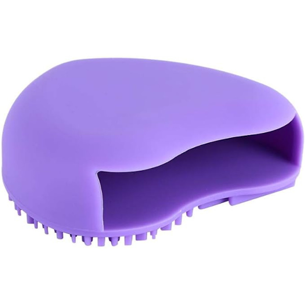 Violetit silikonisydän käsineet, meikkisiveltimen puhdistaja puhdistukseen