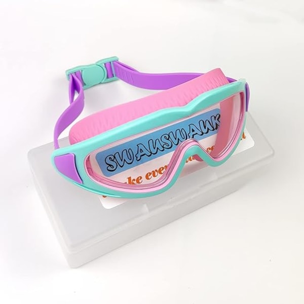 Rosa och Blå Barn Simglasögon - Simmask för Pojkar och Flickor