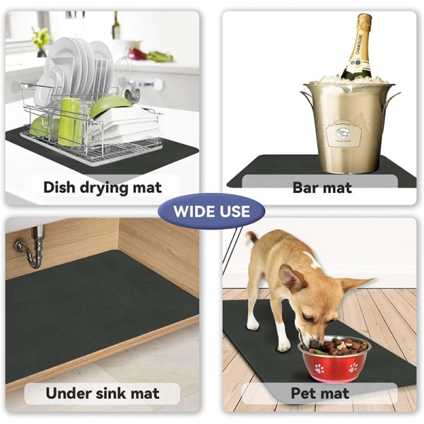 1 sort kaffe måtte, køkkenbord tørremåtte, bordplade