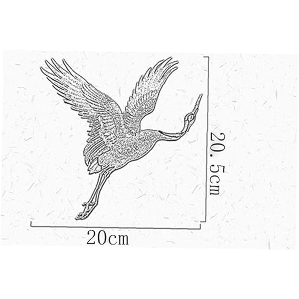 Broderet kran broderi patch stof patch stor diy
