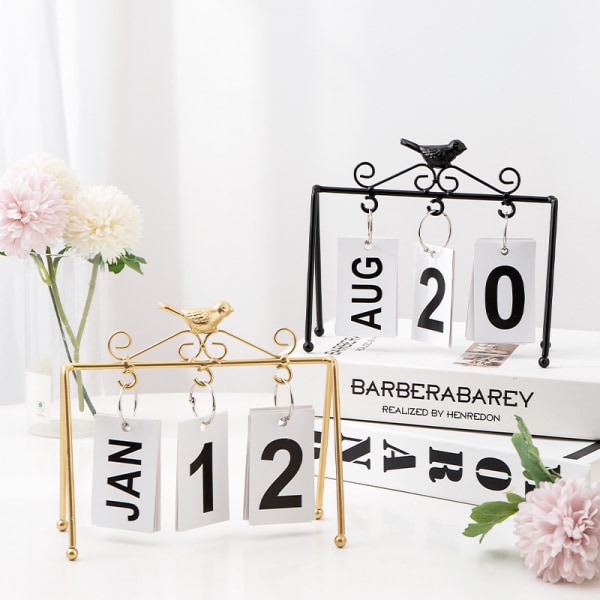 Kreativ DIY Birdie iron Art Flip-side Kalender Home Decor