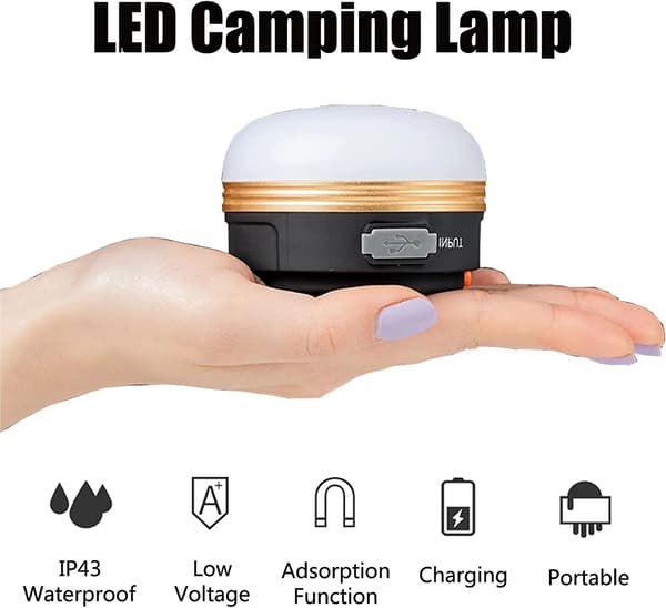 Hengende Campinglys med Magnet (Laderbar Modell)