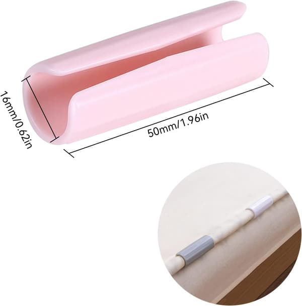 24 stk (Hvit Rosa Grå) Sylindriske Lakens Klips, Lakens