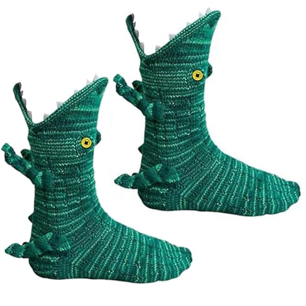 1 par stickade alligatorstrumpor