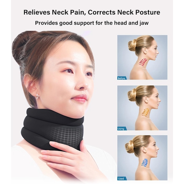 Nakkestøtte | Nakkestøtte til Snorken, Cervical Collar Nakkestøtte til Søvn Blød Skum, Nakkestøtte Hold Hvirvler