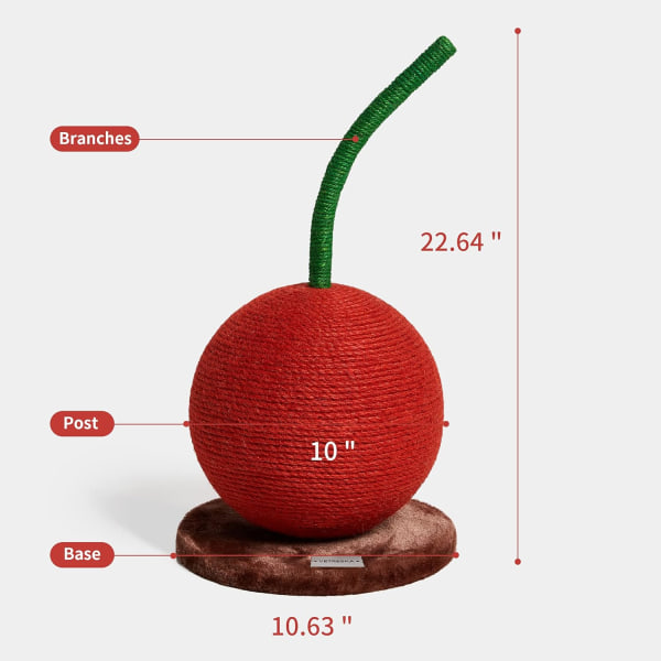 Cherry Kattekradsetræ, 22.64\" Høj Kattekradsetræ med