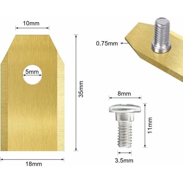 45 stk. titan gressklipperblader, robotgressklipperblad for
