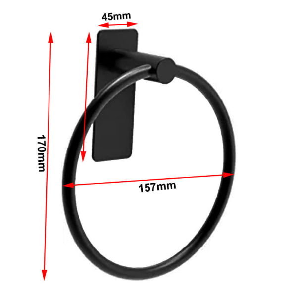 Handduksring Handdukshållare Rund Självhäftande Handduksring Handduk