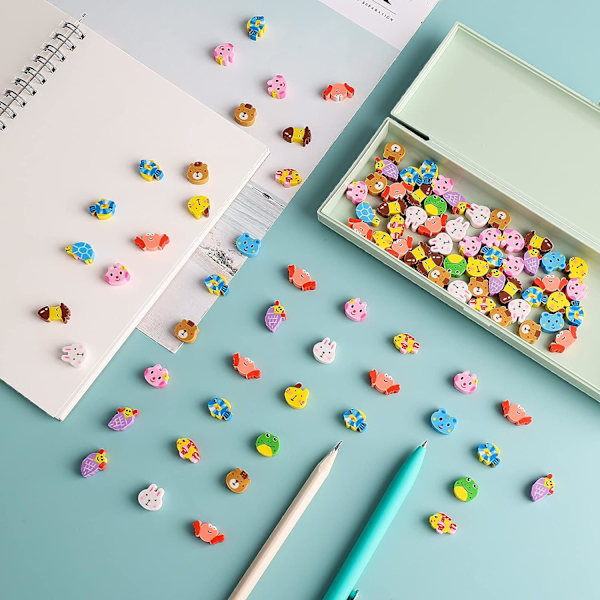 100 mini-pyyhkijän setti (Eläimet) söpöllä designilla ja klassisella tyylillä