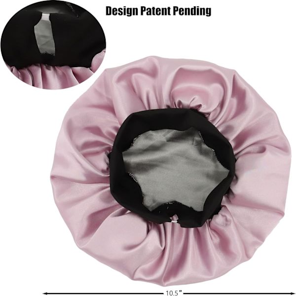 Satin Bredbånd Elastisk Sovehette for Sovehette Hår