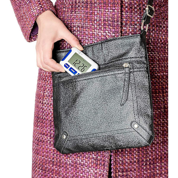 Tidsur (8*5.6*2.2cm), Medisinpåminnelse med flere alarmer, opptil 8 daglige alarmer
