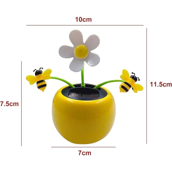 1 stk Solcelledrevet Dansende Blomst - Solcelledrevet Bil Bevægelige Figurer, Sol