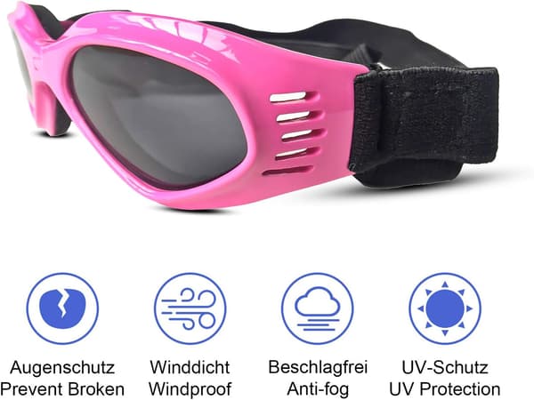 Hunde Solbriller Justerbar Solbrille Stropp UV Beskyttelse