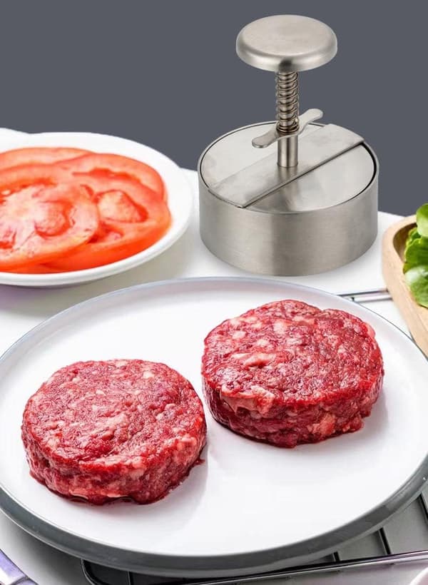 Burgerpresse i rustfritt stål Hamburger Patty Maker Grill Griddle