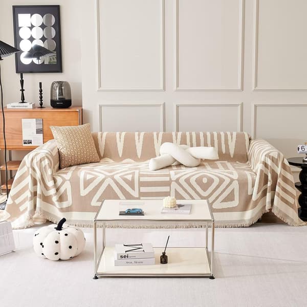 Boho Sofatrekk - Sofatrekk - 2-seters sofa, Khaki, 180x300 cm