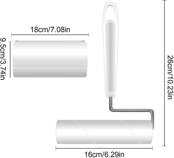 1 stycke Återanvändbar Lint Roller 60 rivpapper + dammskydd