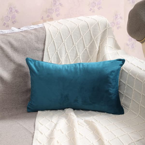 Fløyels Putetrekk Putesett Pakke med 2 Polyester Sofa Pute
