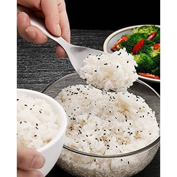 Serveringsske, 304 rustfrit stål ske, risotto ske, stor