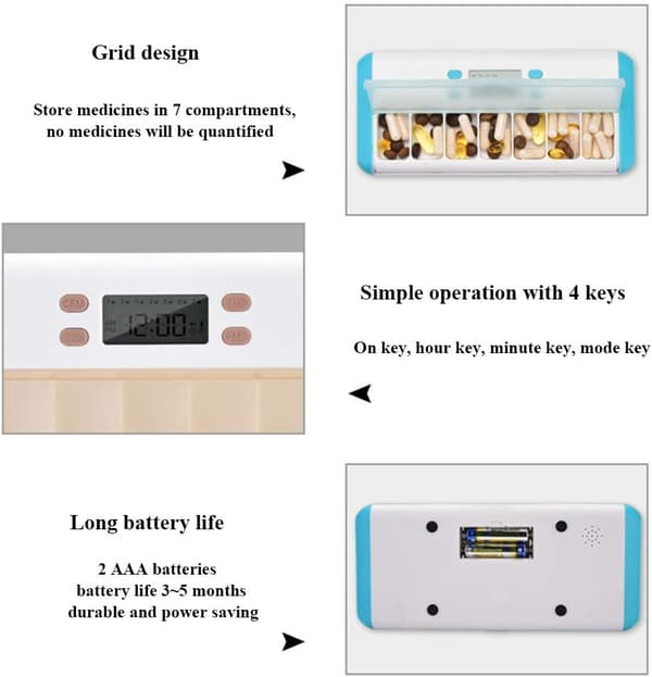 1 stk. (kaffe) Elektronisk Pilletimer-Påmindelse Automatisk