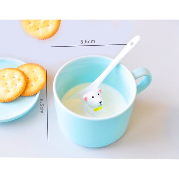 Mug med Djur Inuti Koppen, Cartoon Keramik Figur, Teekopp för Pojkar Flickor Barn Kvinnor Män Kaffe Mugg (8 oz Panda)