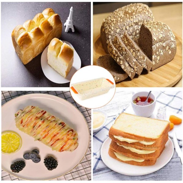 Silikon Brødform, 29*13*6cm Brød Baking Form, Rektangulær Brød Baking Form