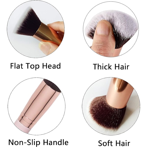 Foundationborste, Makeupborste, Konturborste, Kan Användas På