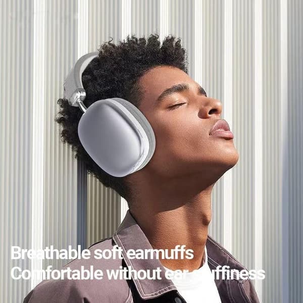 Trådløst Bluetooth-headset, Bluetooth-hodetelefoner, justerbart trådløst headset for telefon/datamaskin/nettbrett, sølv