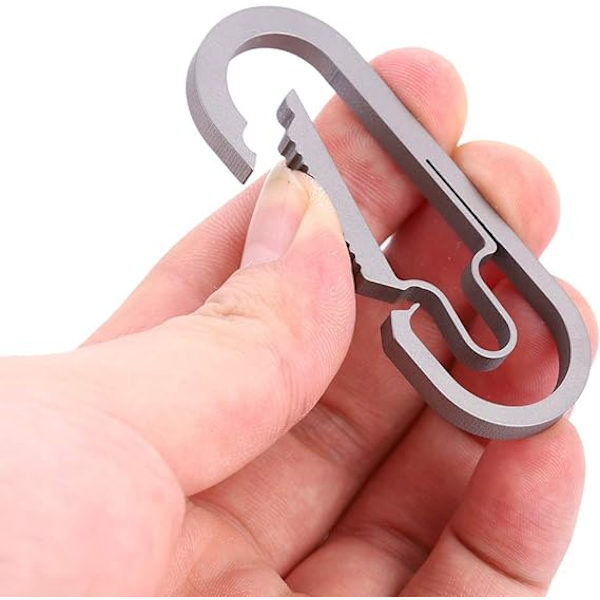1 stk. nøglering nøglering titanium legering åben sløjfekæde