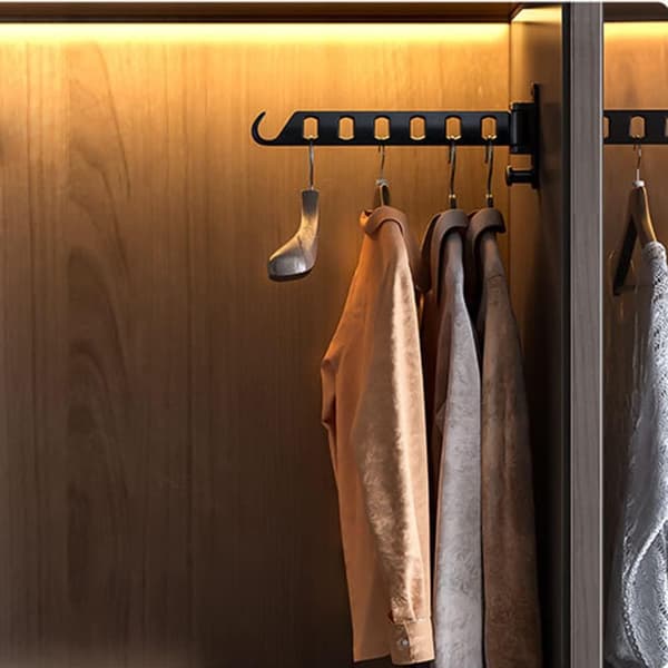 Vægmonteret Tørrestativ, Foldbare Knage, 180° Rotation