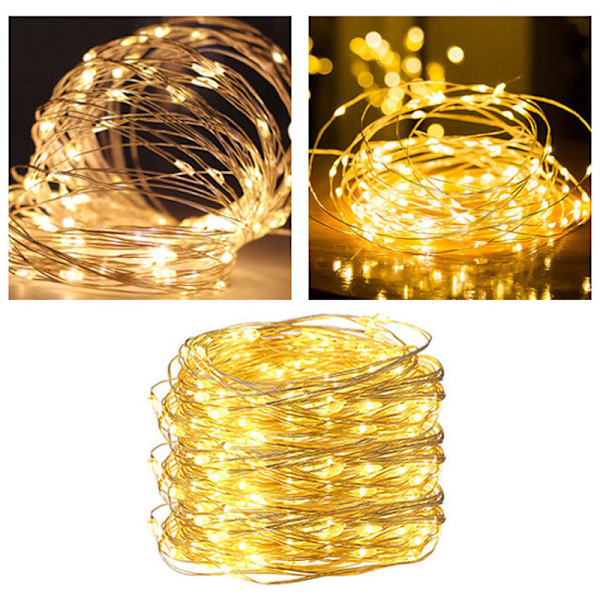 1 st 5m 50 lampor Koppartrådslampa Sträng Utomhus Färglampa