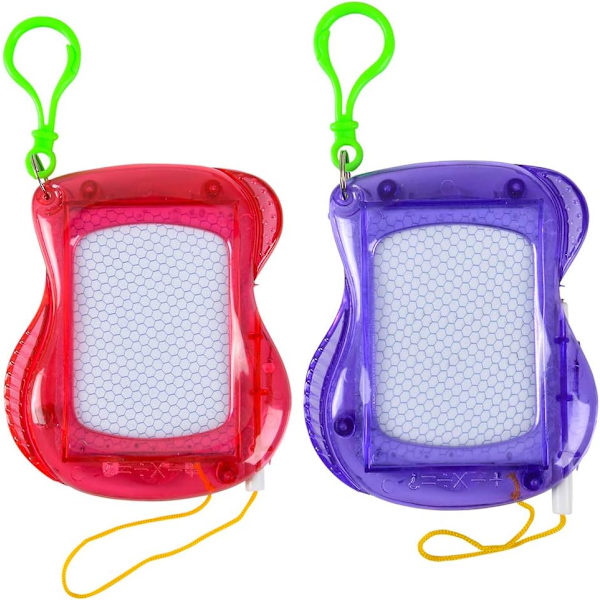 Mini Magnetisk Rittavla för Barn - 6-pack Ryggsäcksnyckelring Rittavlor, Suddbara Klotter Skiss Skriv