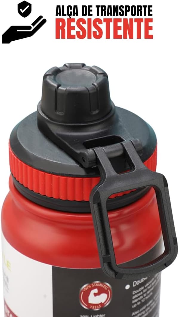 Termisk Vandflaske i Rustfrit Stål Anti-Læk Med Infuser 750ml (Sort)