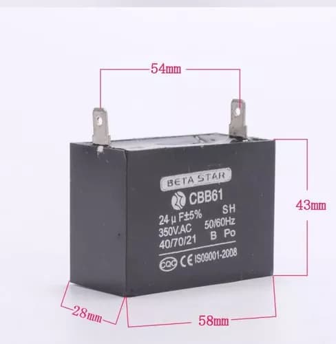 Startkondensator CBB61 450VAC 24uF
