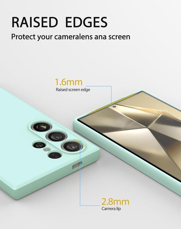 Silikone Etui til Galaxy S24 Ultra (Lysecyan)