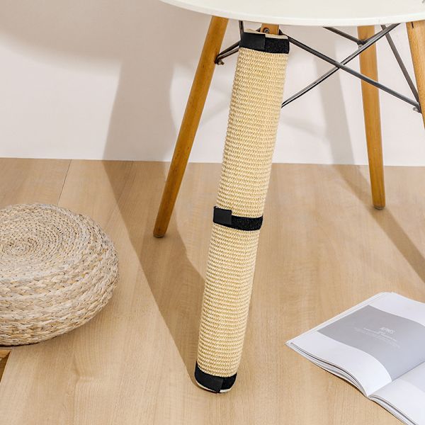 Yksikokoinen luonnonvärinen beige sisal-naarmutusmatto, jalojen suojaamiseen